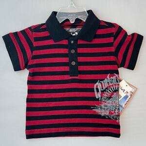 Quiksilver Kids' Polo with Black and Red Stripes